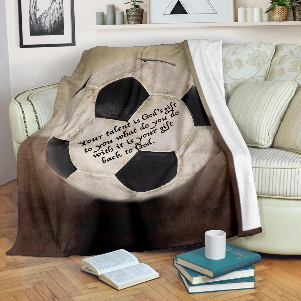 Your Talent Soccer Sherpa Fleece Blanket