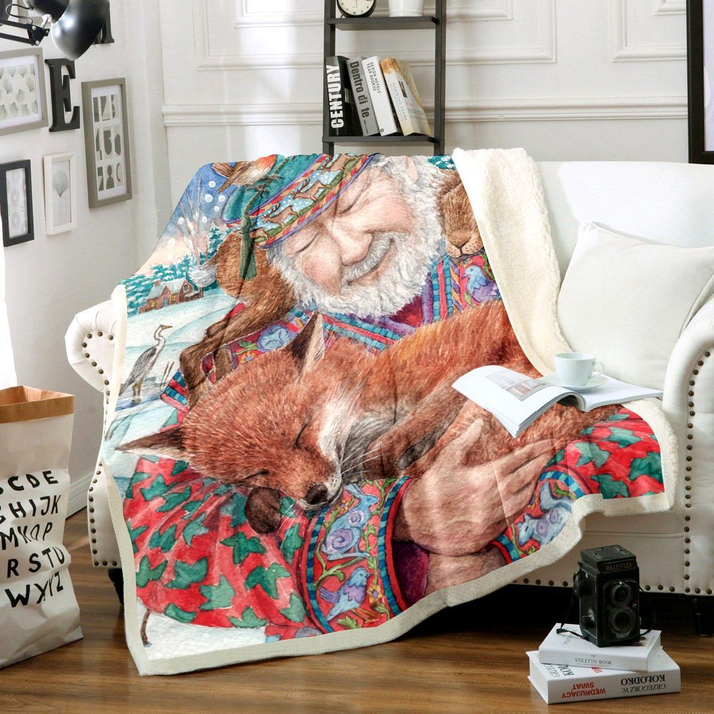 Yule Christmas Sherpa Fleece Blanket