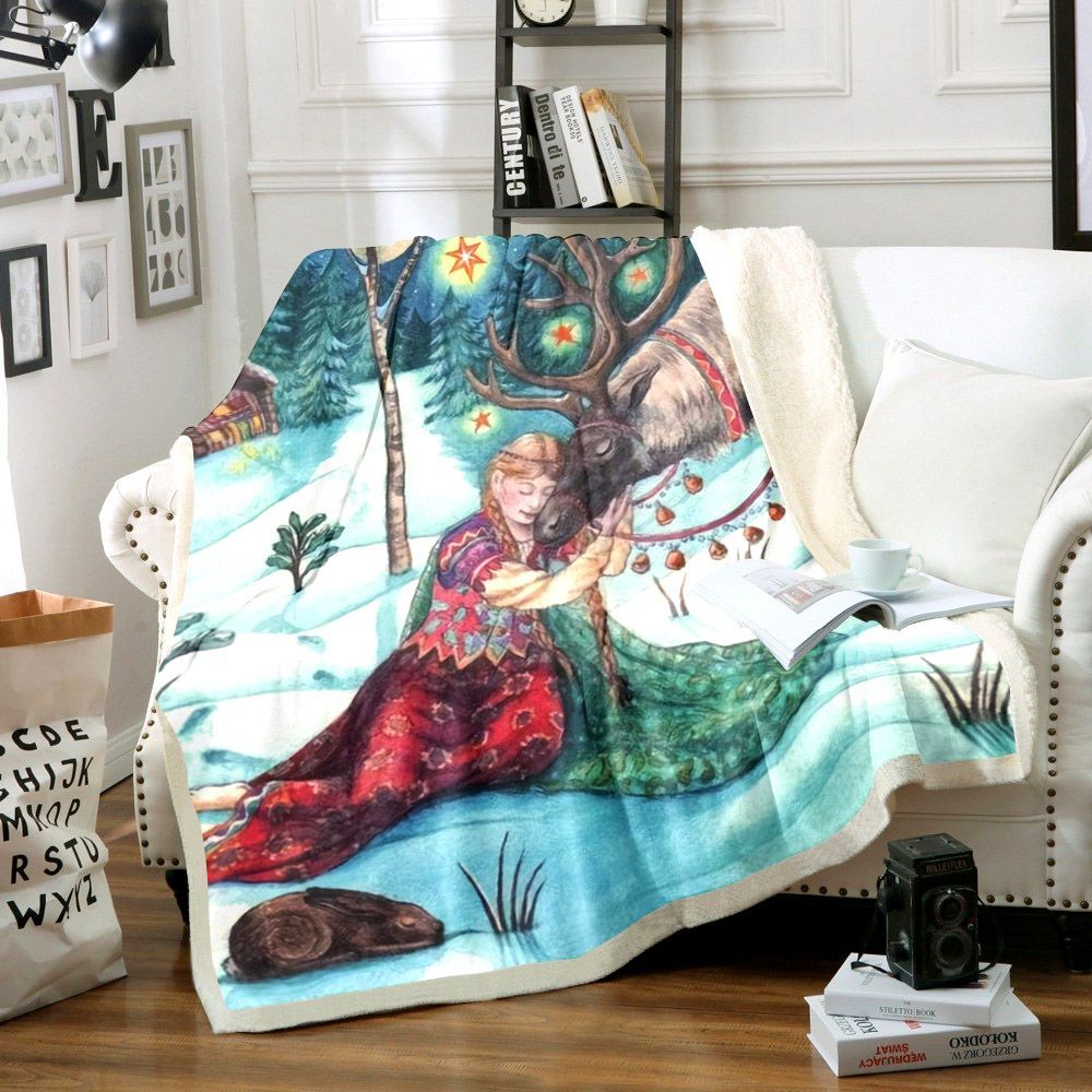 Yule Christmas Sherpa Fleece Blanket