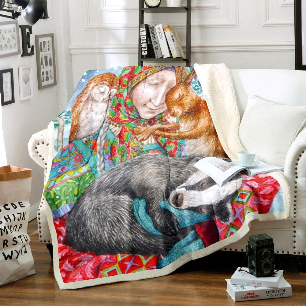 Yule Christmas Sherpa Fleece Blanket