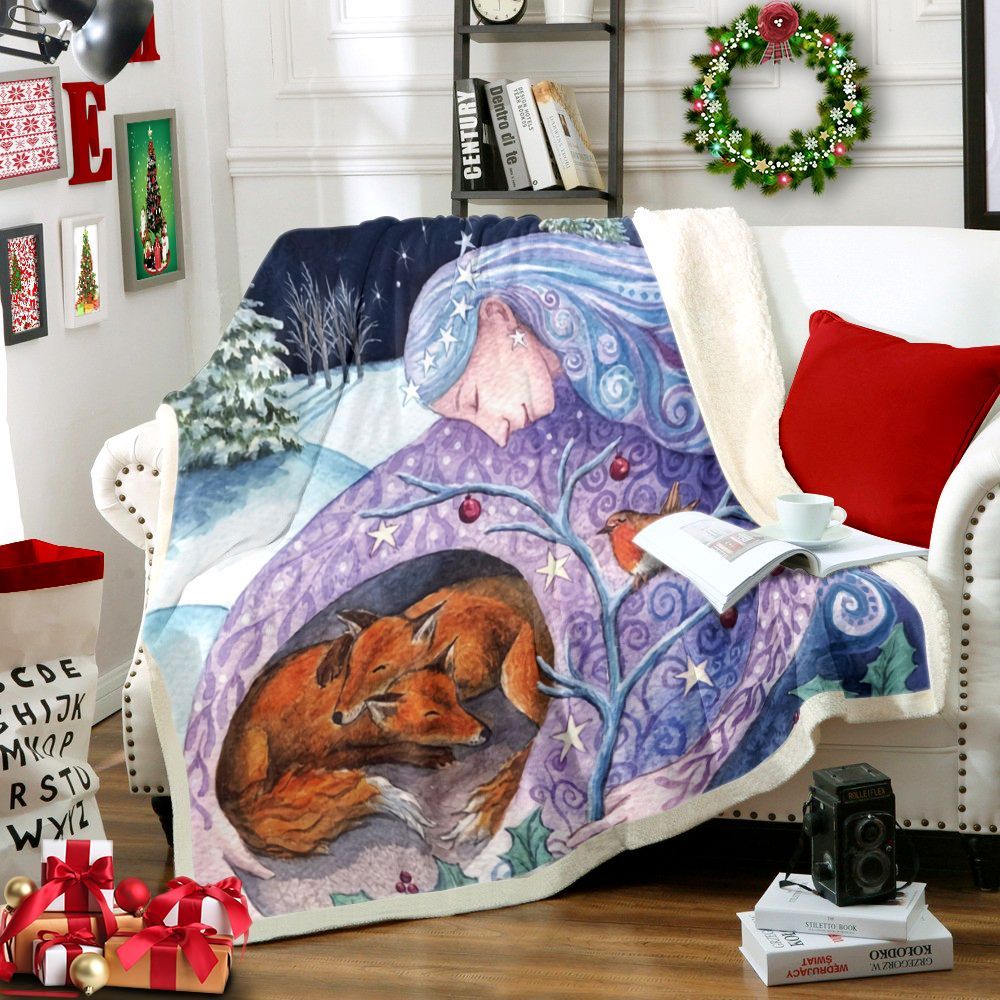 Yule Christmas Sherpa Fleece Blanket