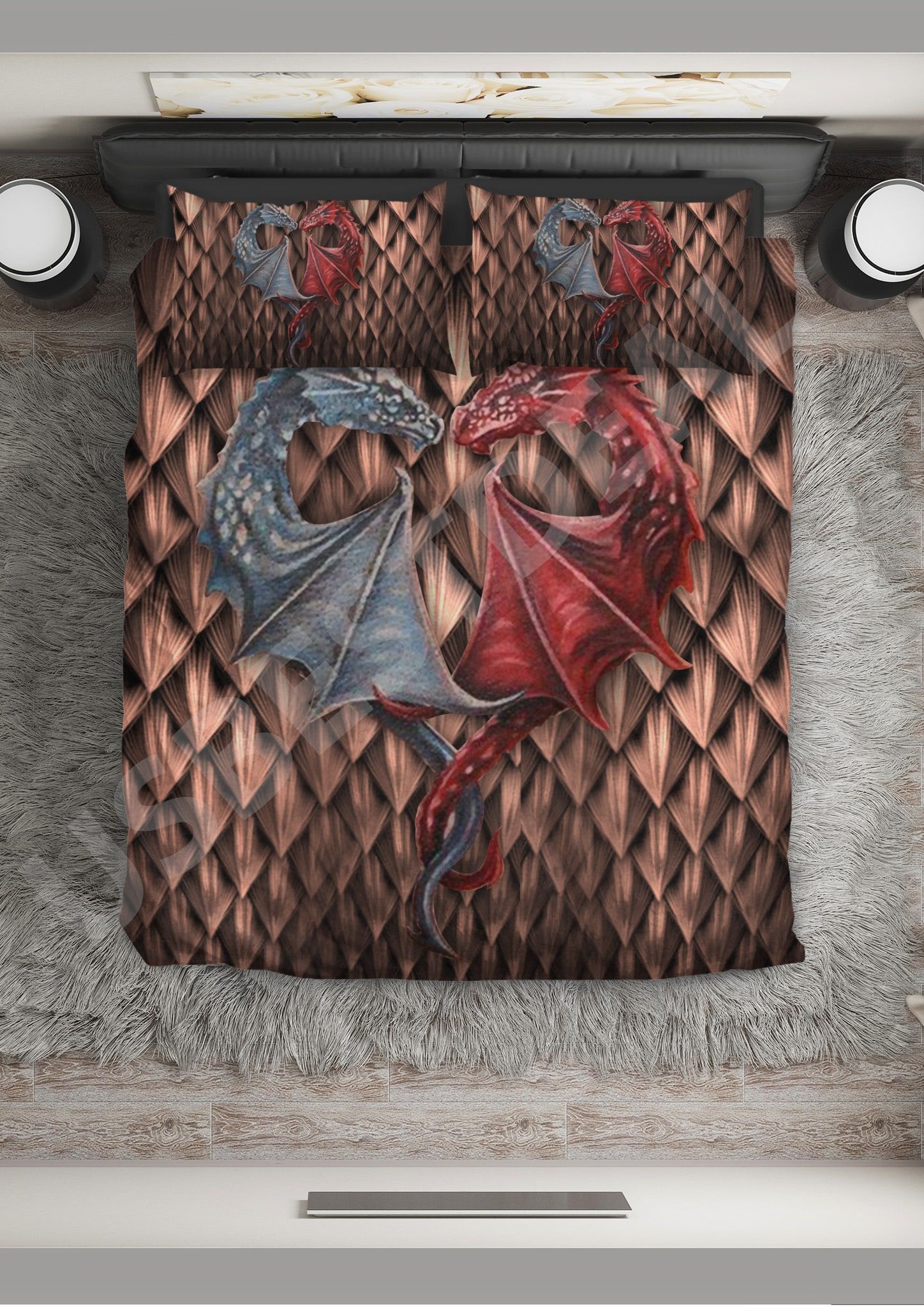 Dragon Dragon In Love Bedding Set