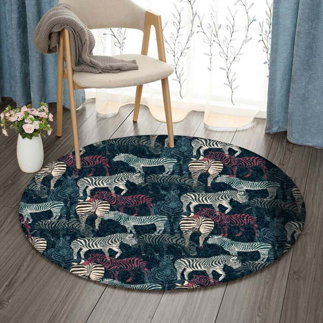 Zebra Round Carpet