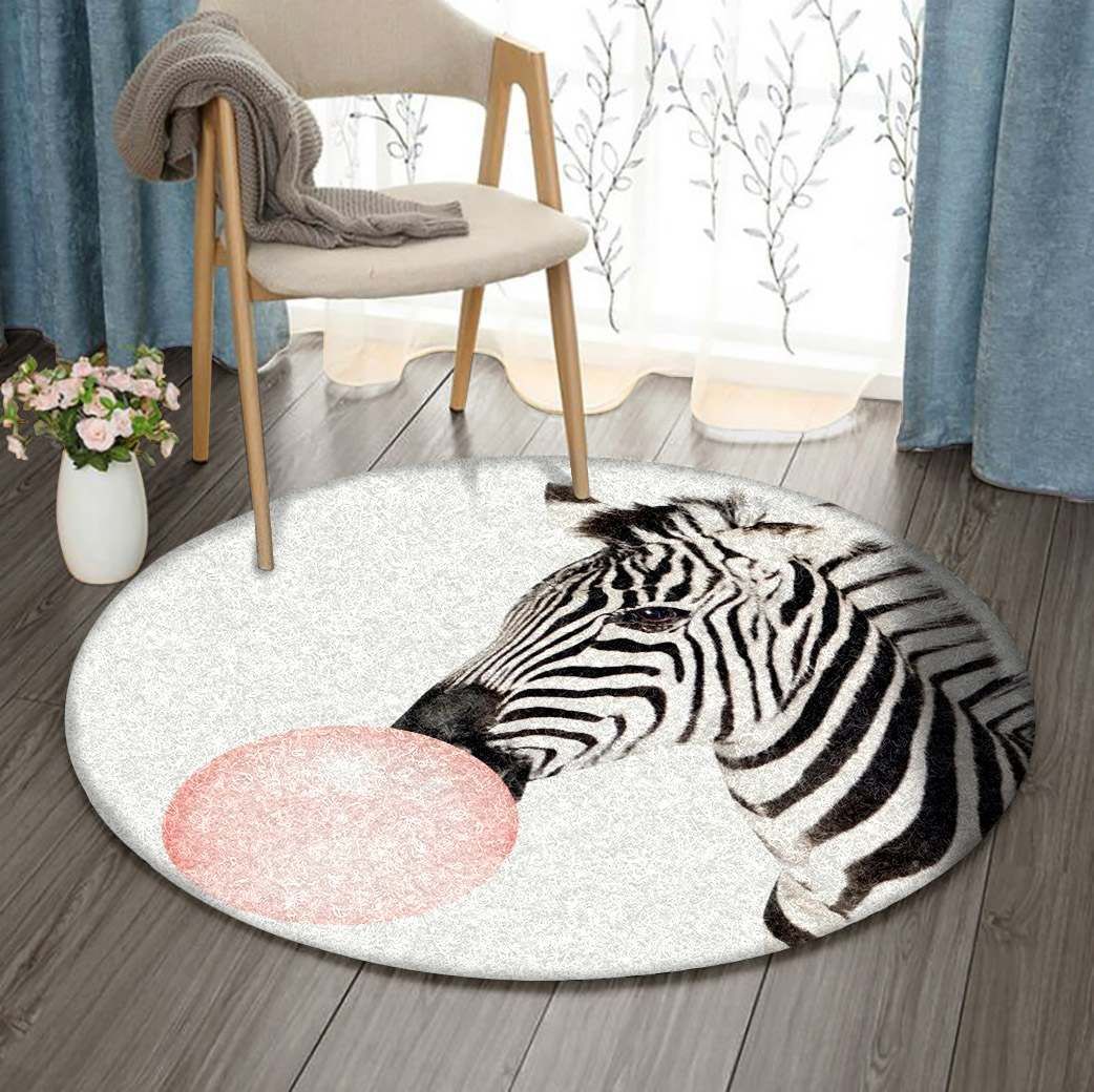 Zebra Round Carpet