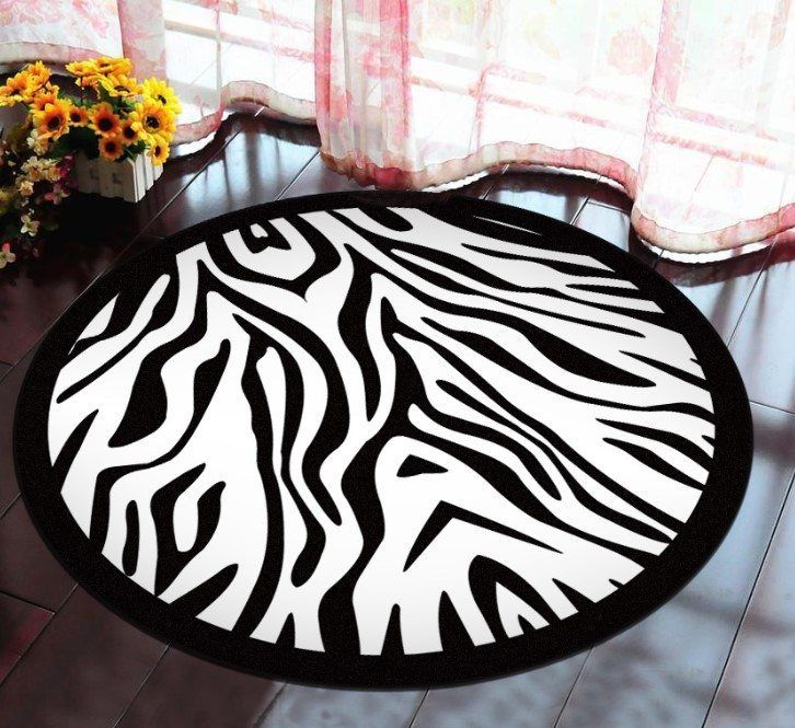 Zebra Round Carpet