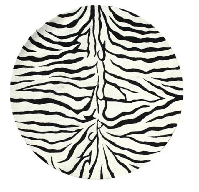 Zebra Round Carpet