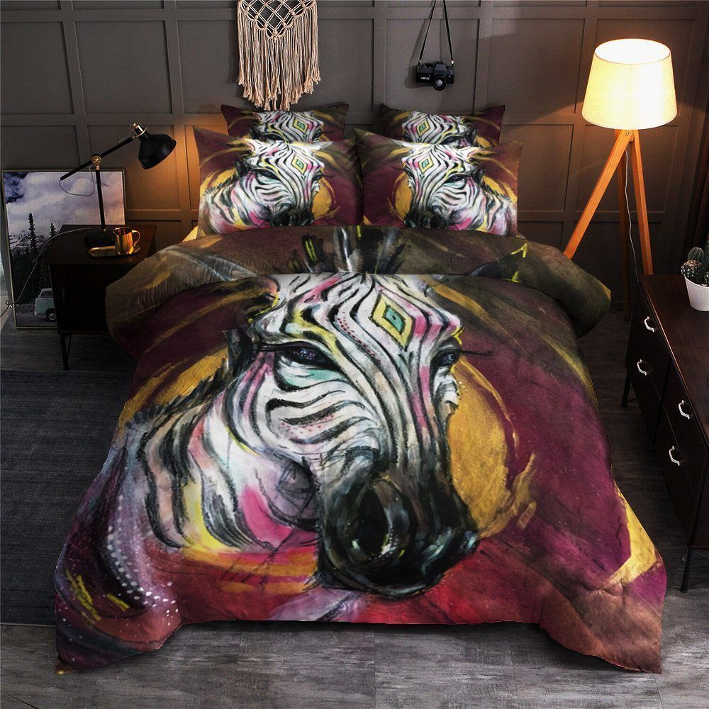 Zebra Colors Bedding Set