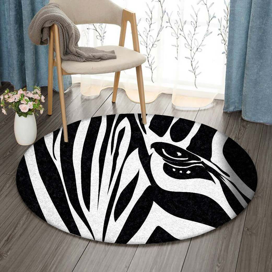 Zebra Round Carpet