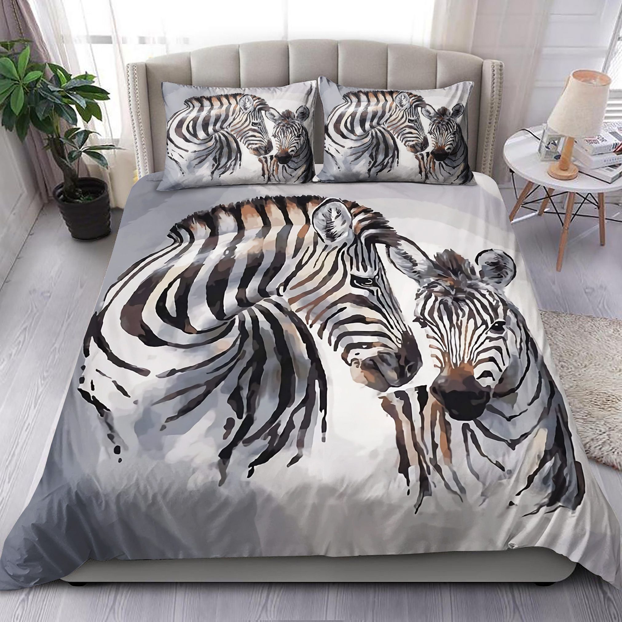 Zebra Mom And Baby Bedding Set