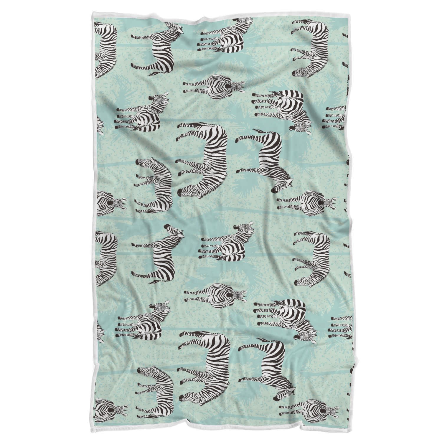 Zebra Pattern Sherpa Fleece Blanket