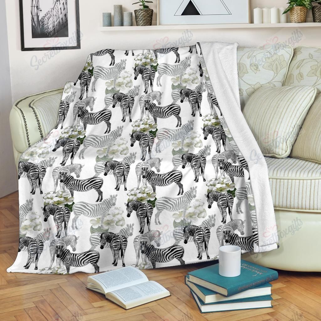 Zebra Pattern Fleece Blanket