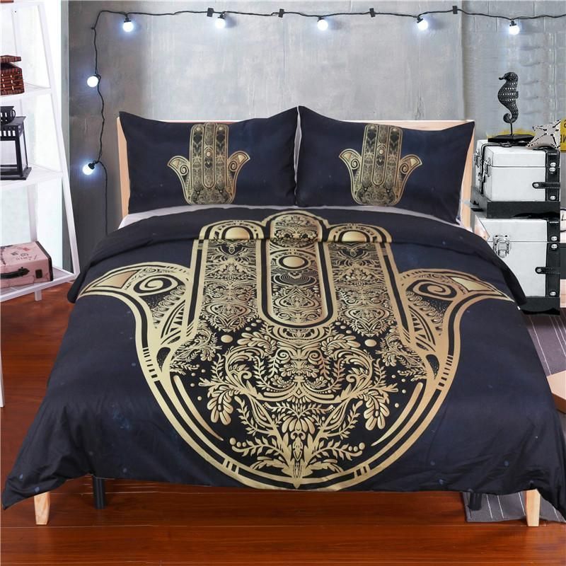 Zentangle Hamsa Hand Bedding Set
