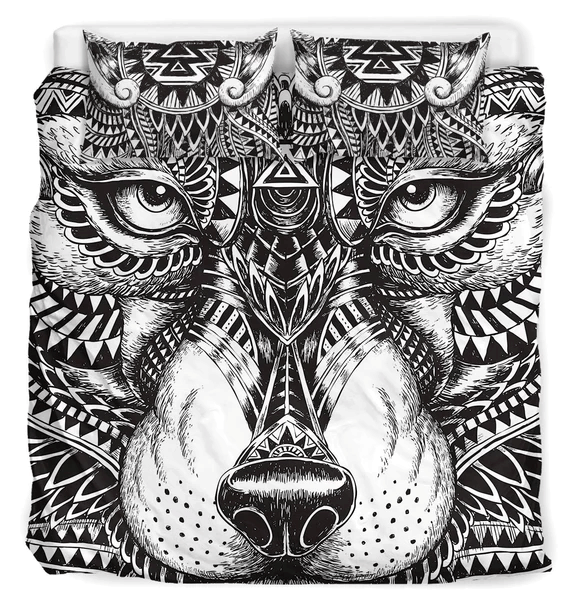 Zentangle Wolf Bedding Set