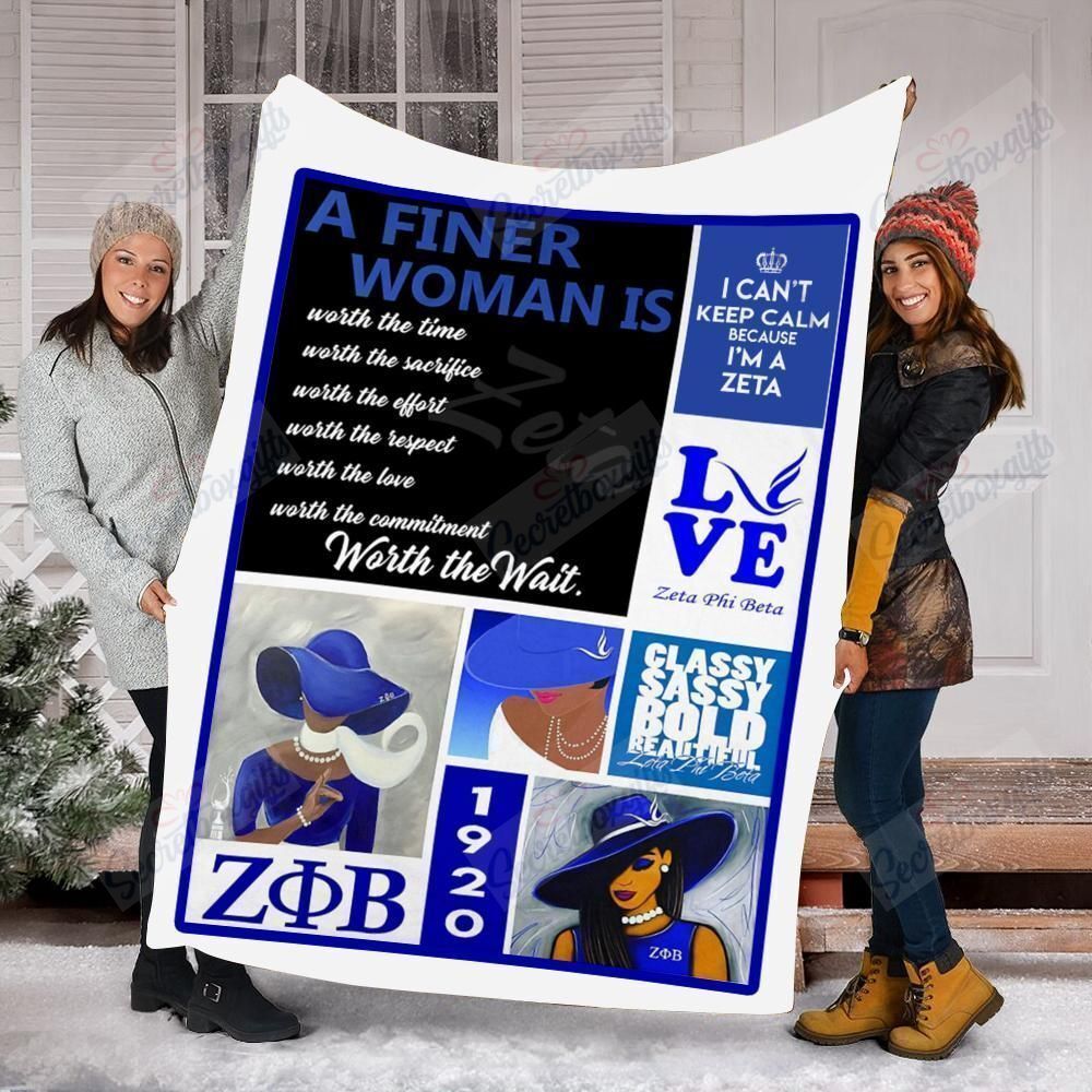 Zeta Phi Beta Fleece Blanket