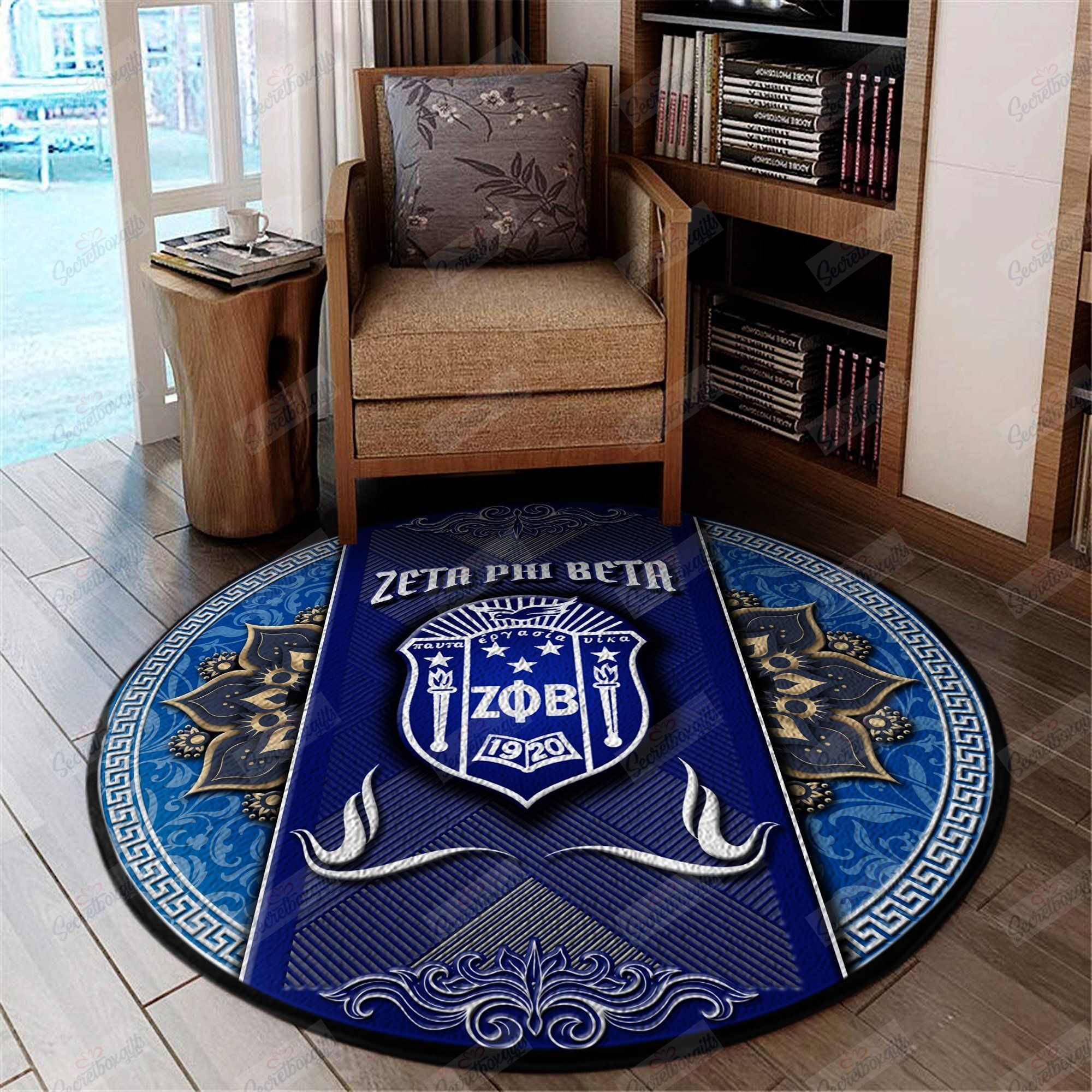 Zeta Phi Beta Round Carpet