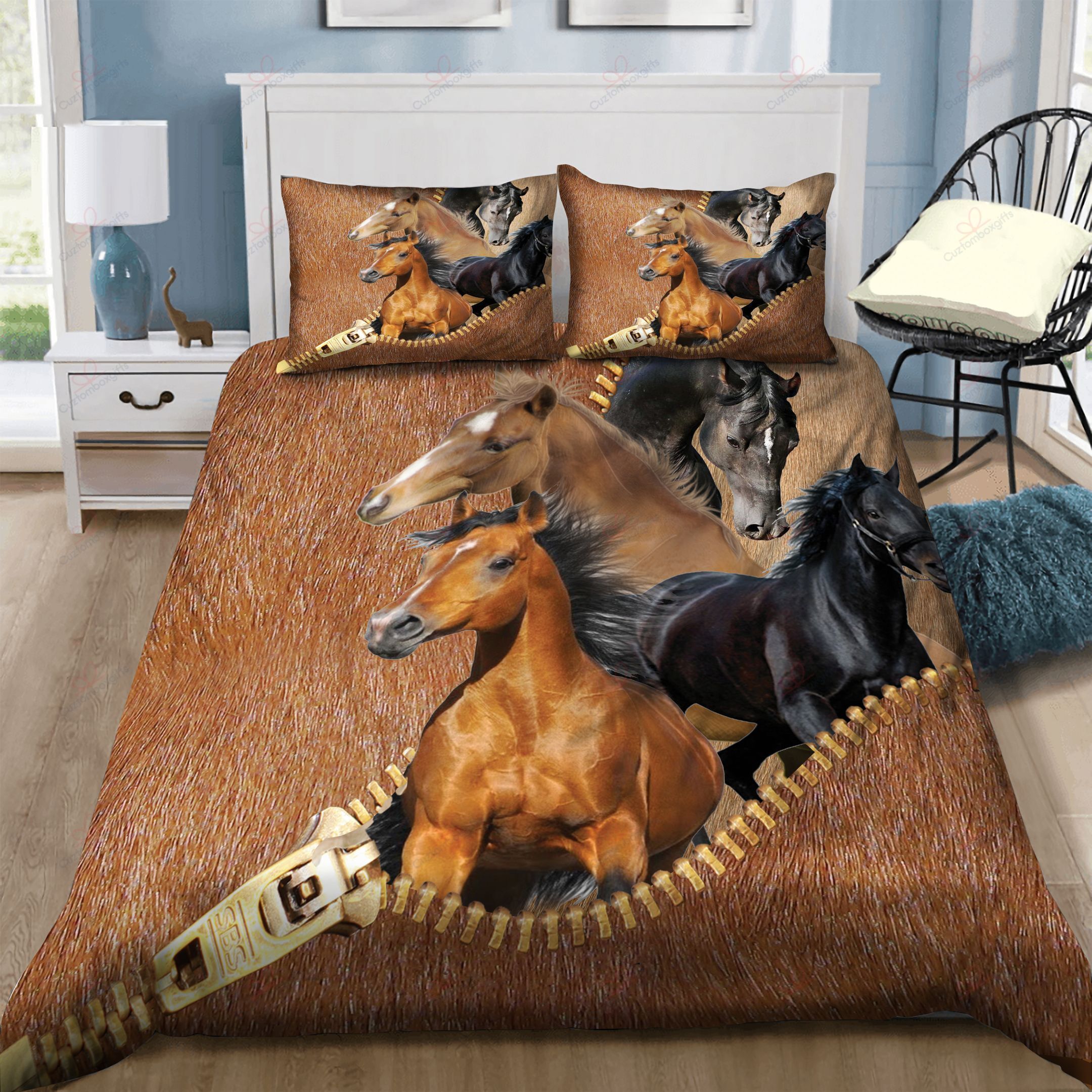 Zipper Horses Bedding Set