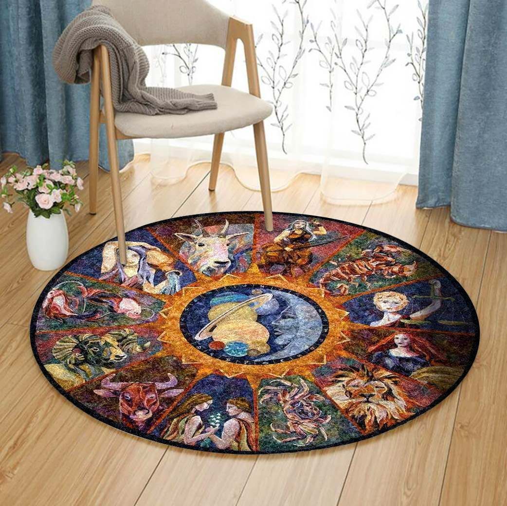 Zodiac Sheep Round Carpet