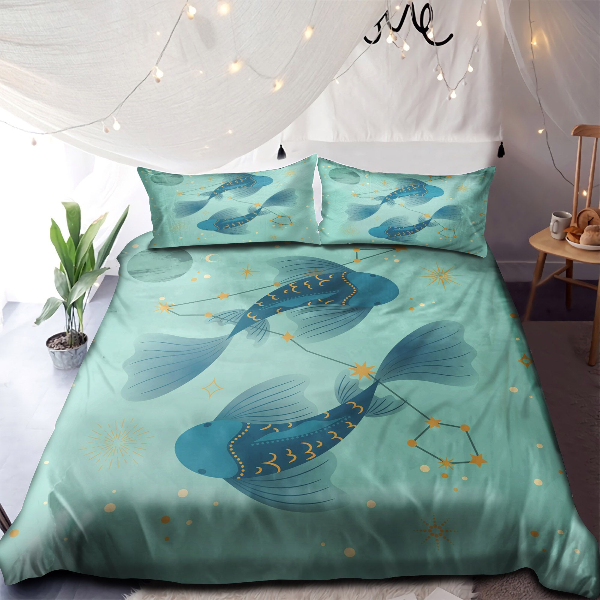 Zodiac Star Sign Bedding Set