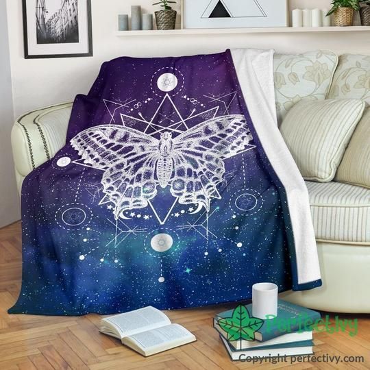 Zodiac Style Butterfly Sherpa Fleece Blanket
